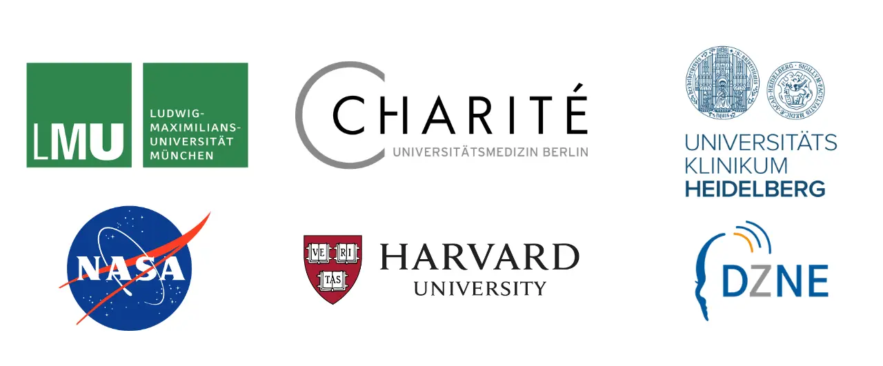 Kooperationspartner: LMU, Charité, Heidelberg, NASA, Harvard, DZNE